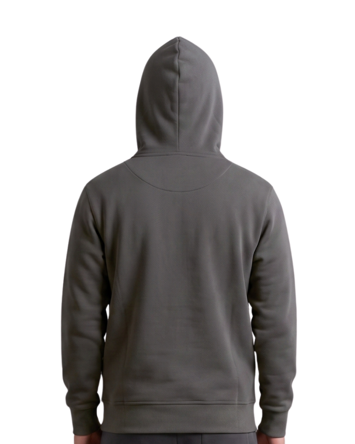 Plain Grey Balaclava Ninja Zipper Hoodie Jacket