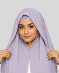Light Purple Modest Chiffon Hijab with Built-in Magnets