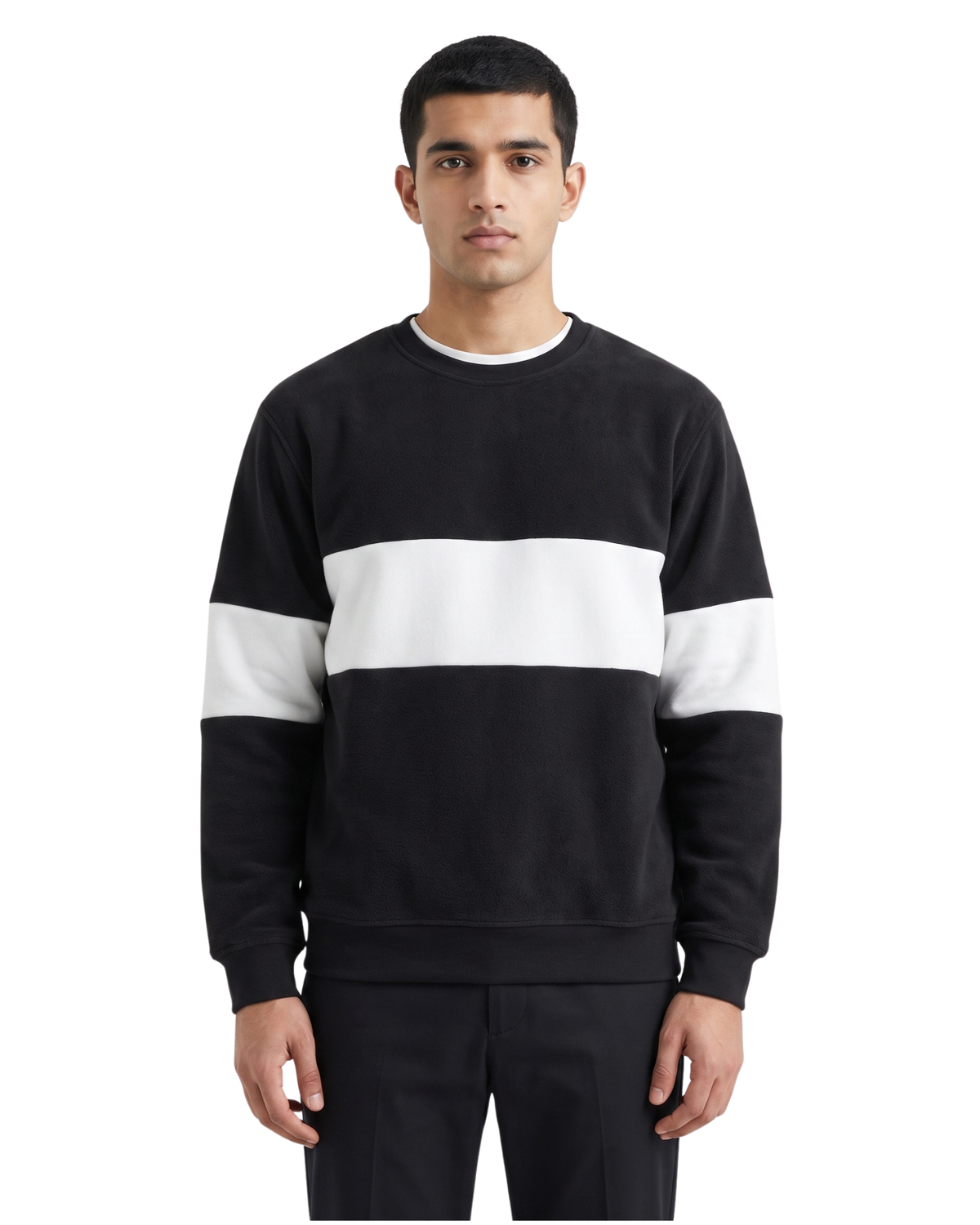 Zebra Black And White Block Sweatshirt