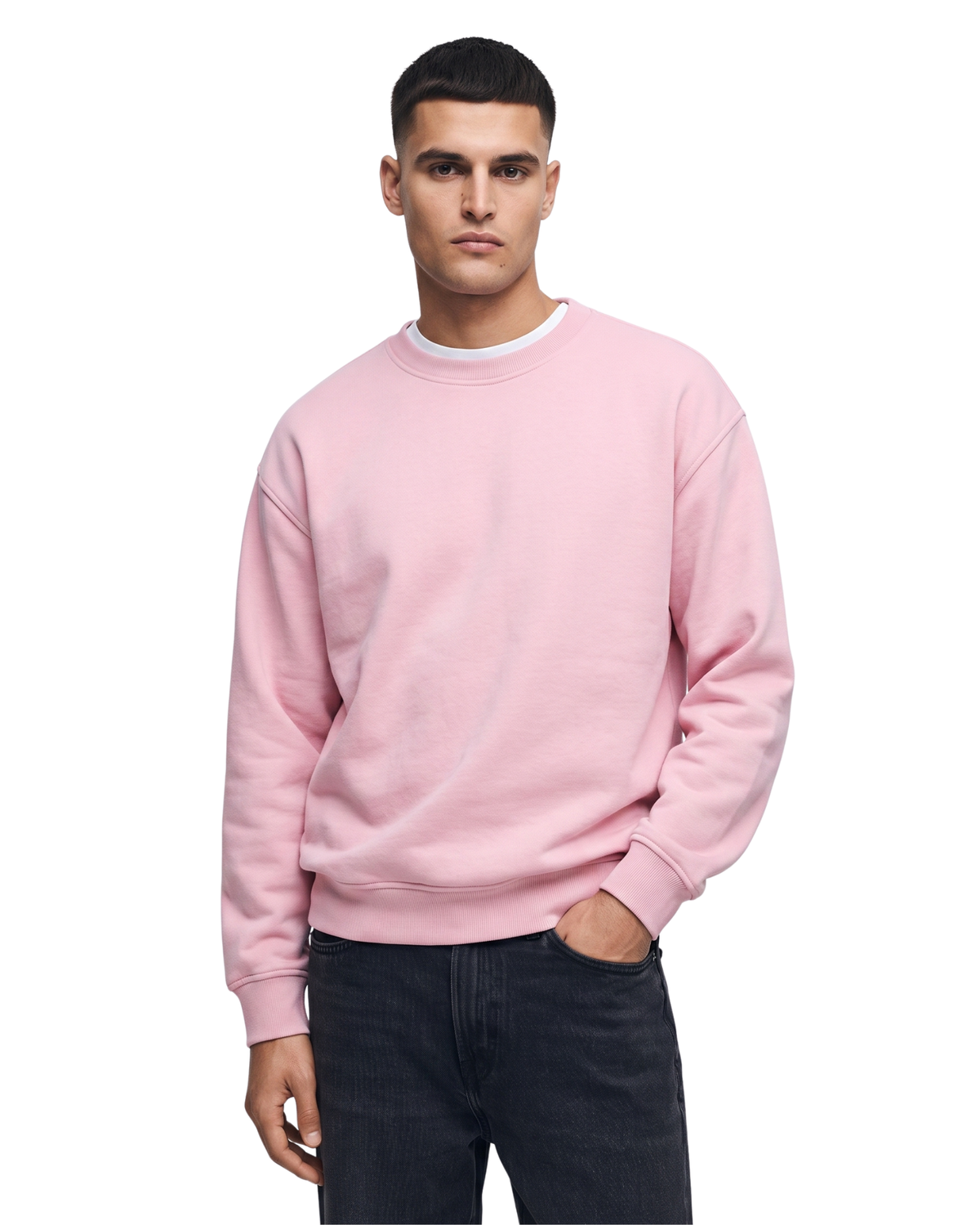 Pink Basic Sweat Shirt