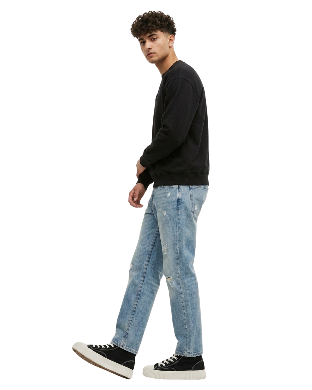Black Basic Sweat Shirt