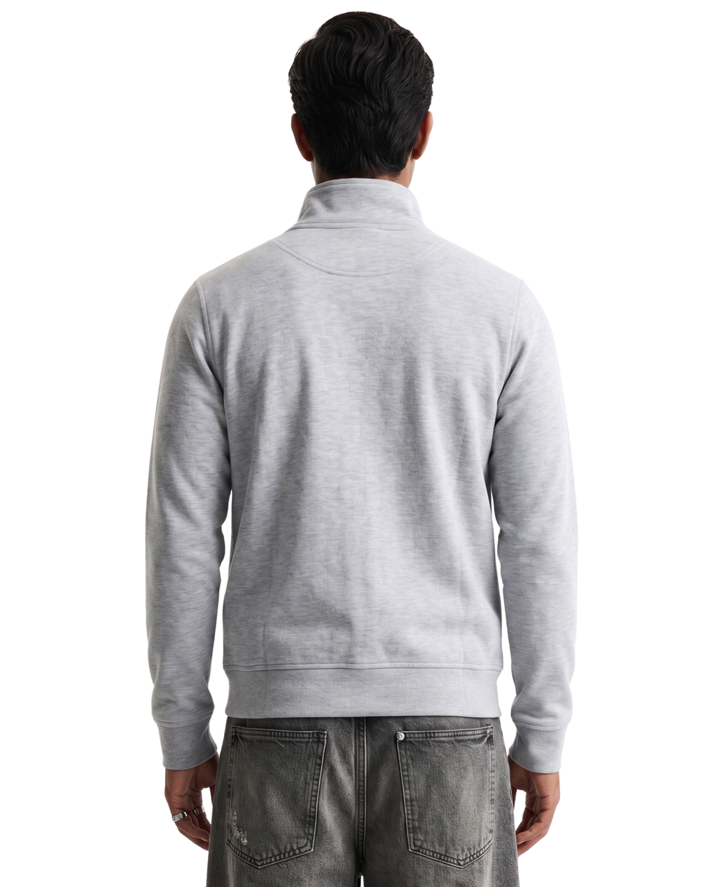 Grey Modern Style Zipper Jacket For Men