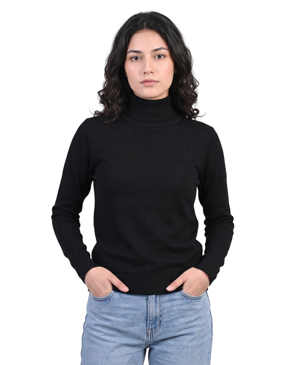 Black High Neck for Women's