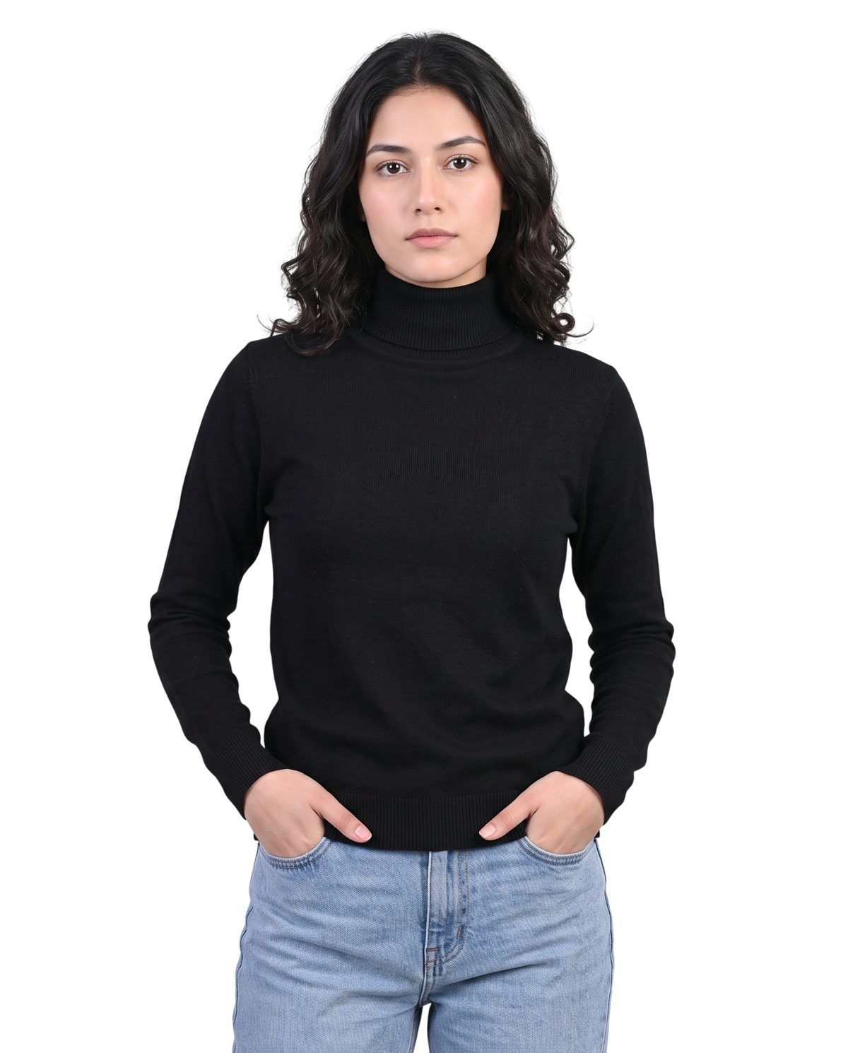Black High Neck for Women's