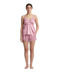 Blush Pink Satin Lace Cami Short Set
