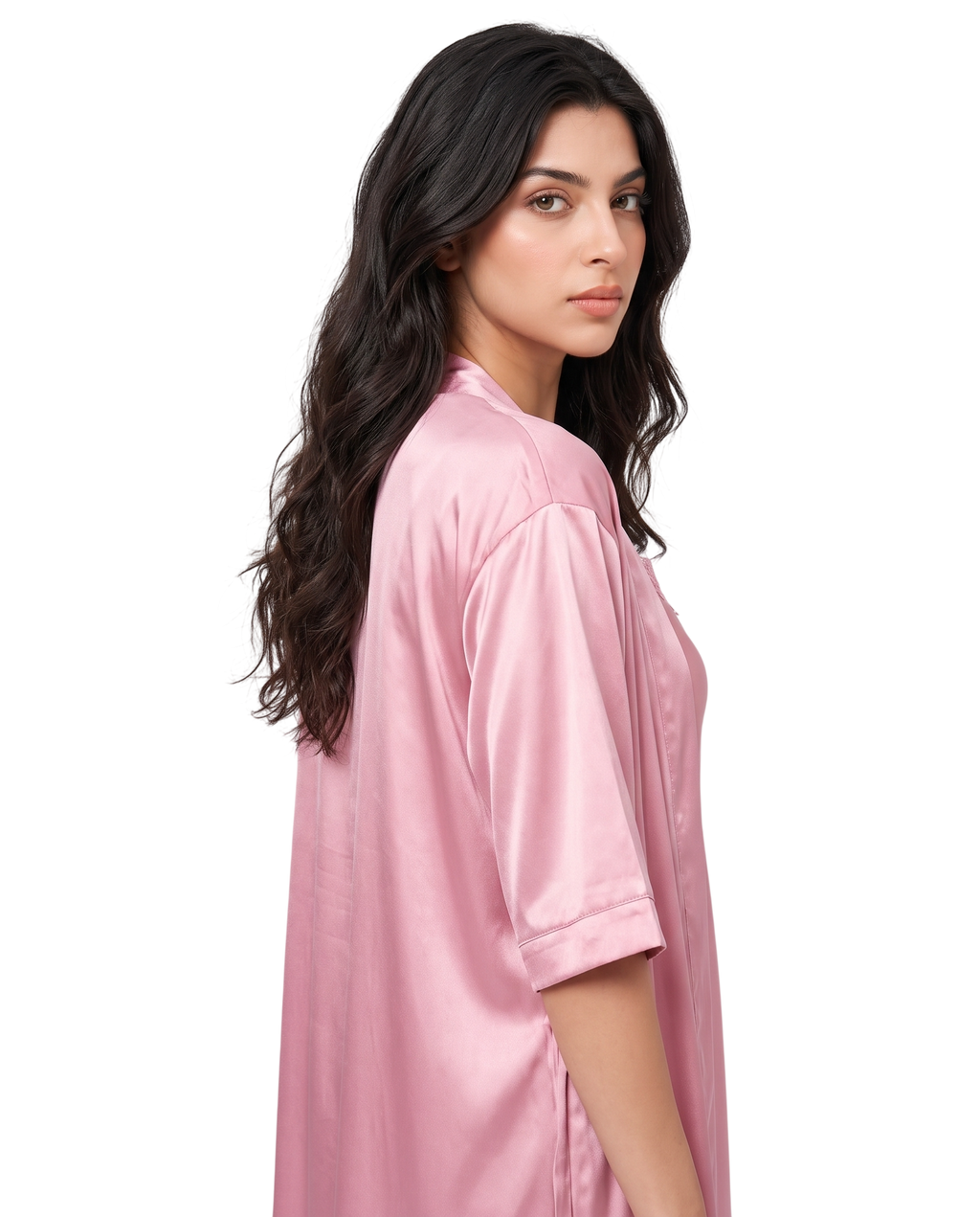 Blush Pink Silk 2-Piece Nightwear Set