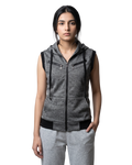 Charcoal Sleeveless Hooded Zipper