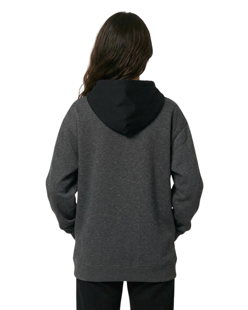 Charcoal With Black Basic Kangaroo Hoodie
