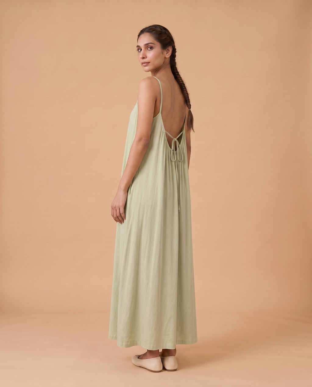 LunaFlow Backless Maxi | Pistachio