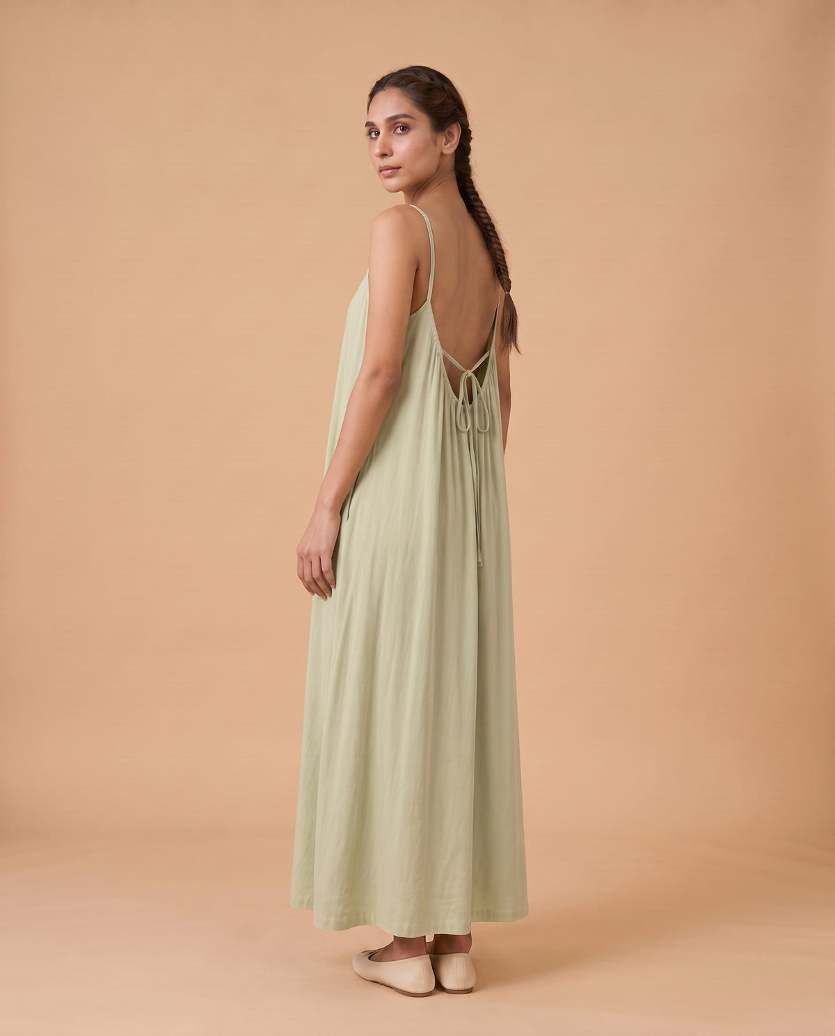 LunaFlow Backless Maxi | Pistachio