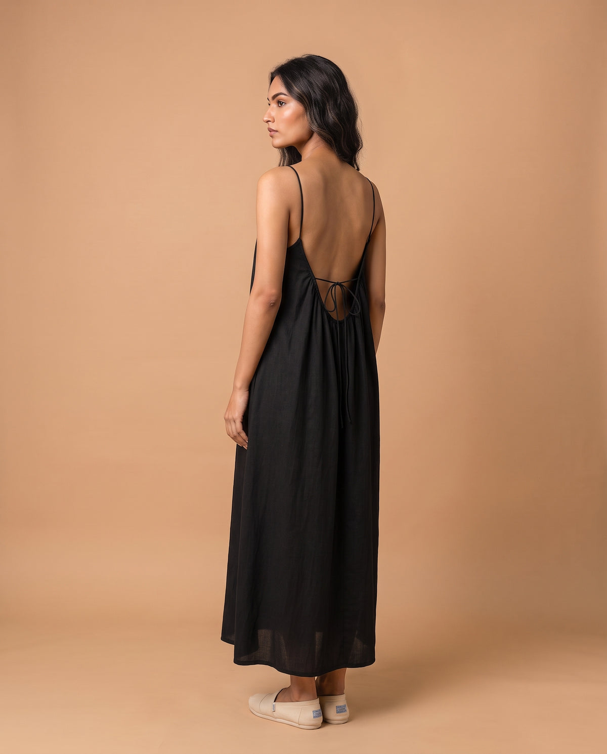LunaFlow Backless Maxi | Black