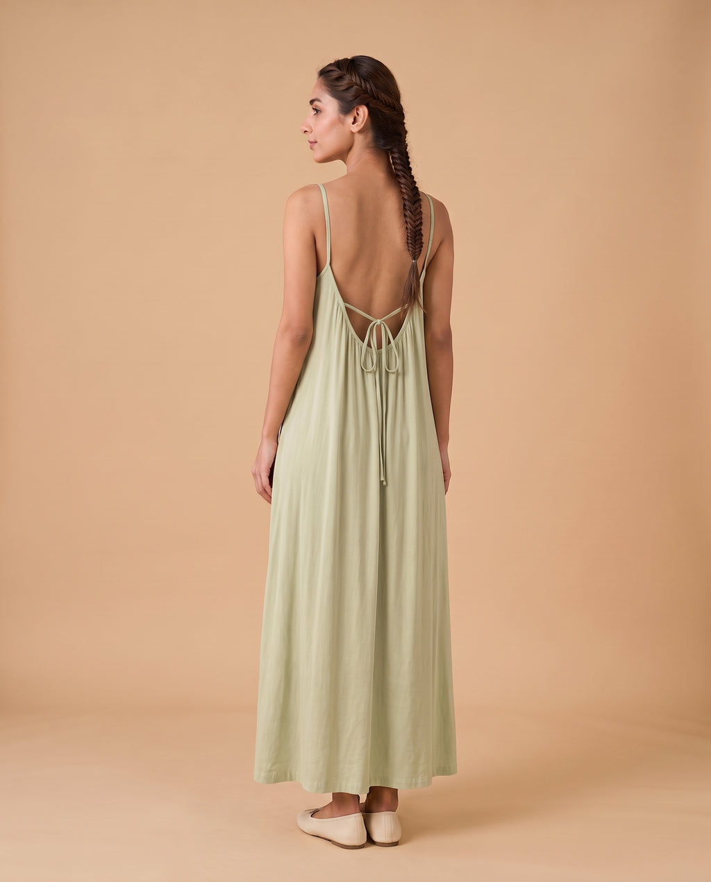 LunaFlow Backless Maxi | Pistachio