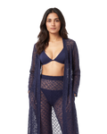 Midnight Navy Blue Net Lace Dress