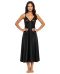 Midnight Black Elegance Silk Maxi Nightdress