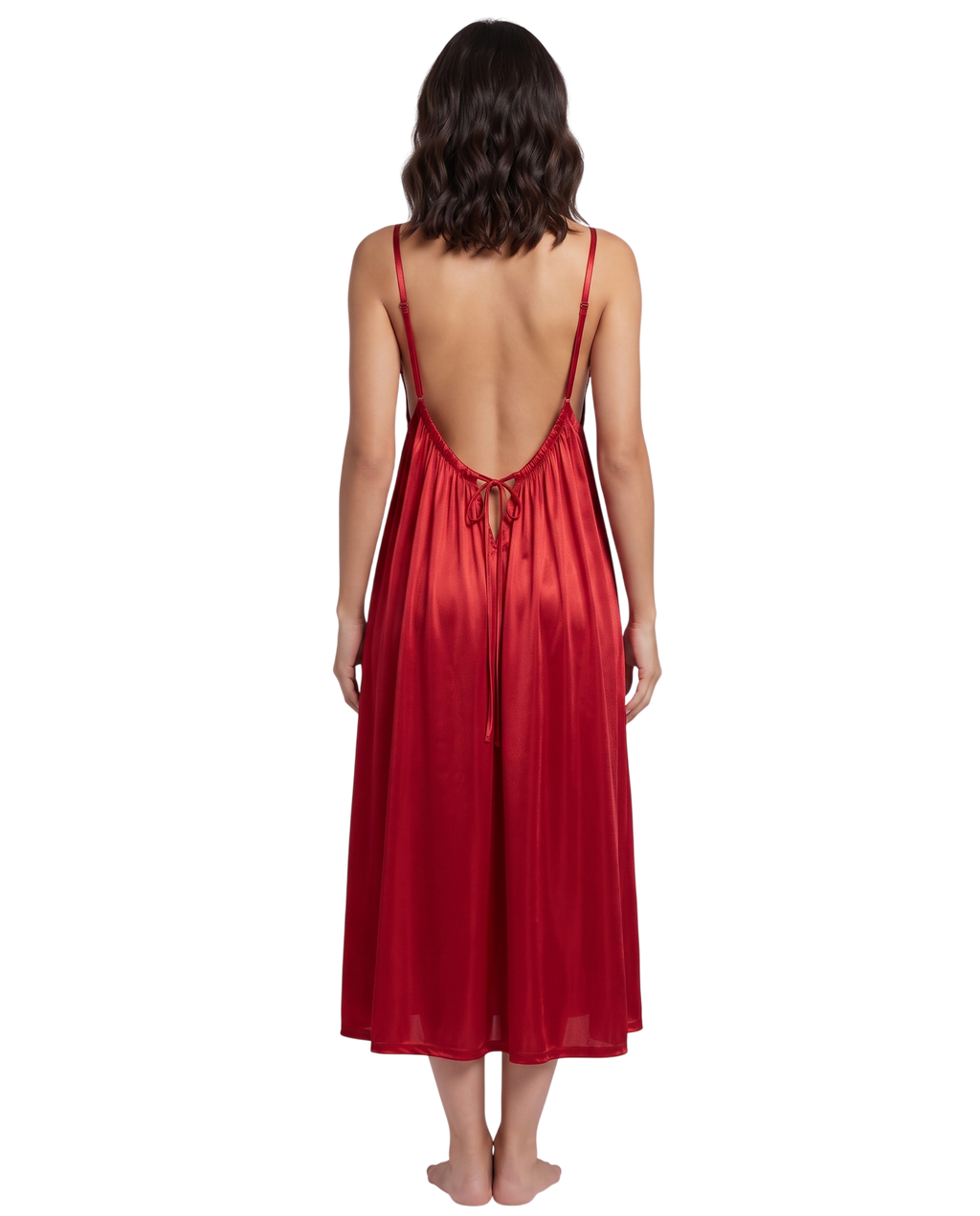 Red Desire Silk Maxi Nightdress