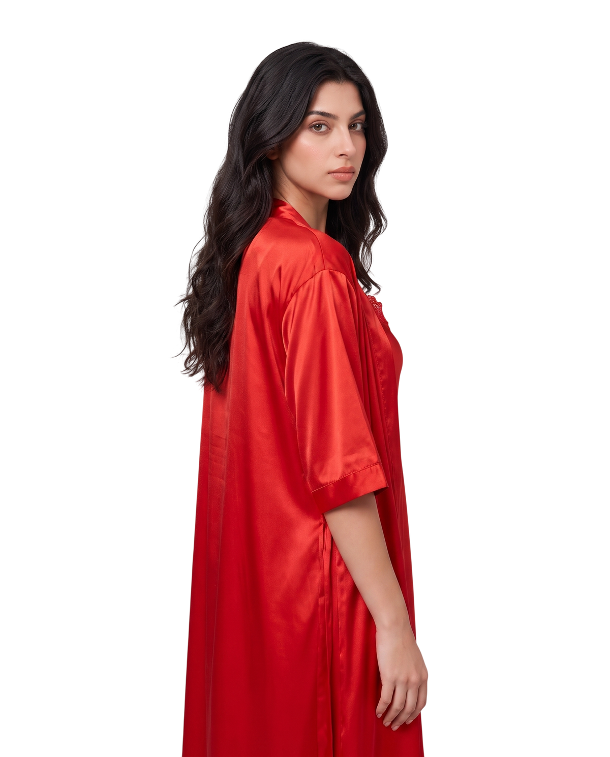 Red Luxe Silk 2-Piece Nightwear Set