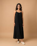 LunaFlow Backless Maxi | Black