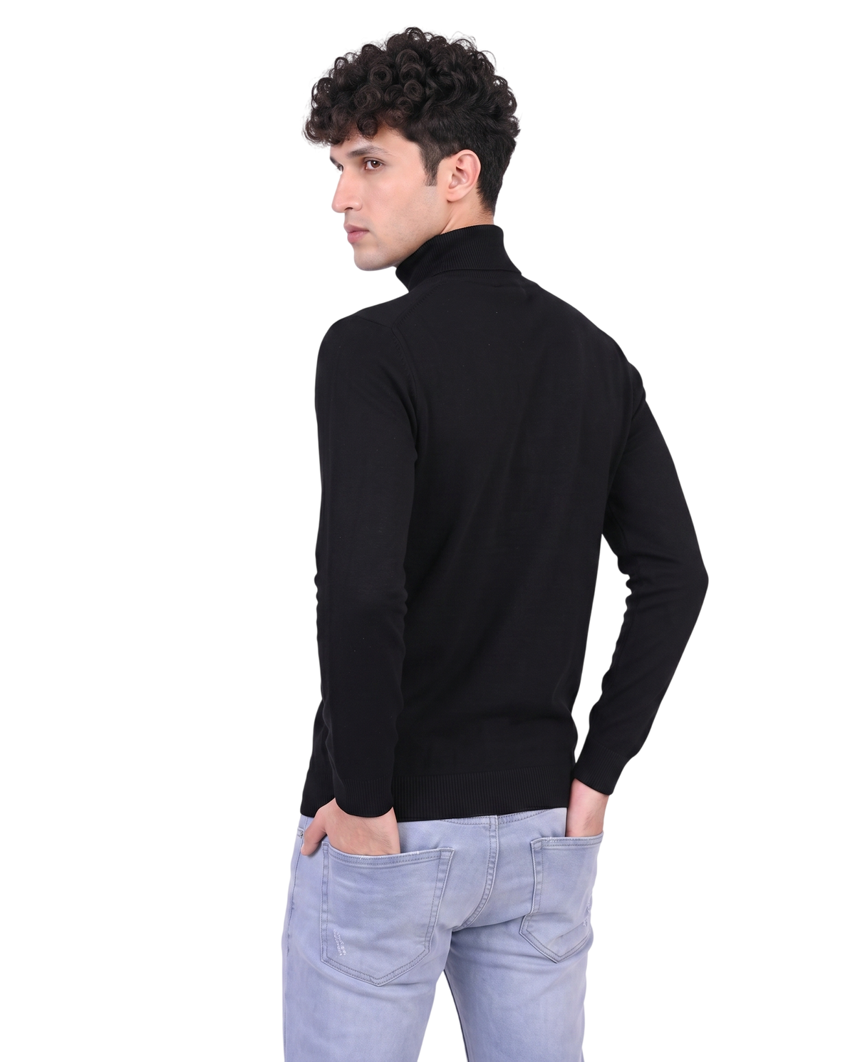 Black High Neck for Men's