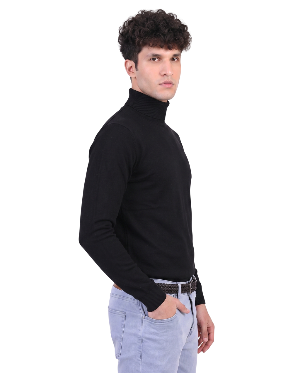 Black High Neck for Men's