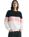 Black Pink And White Block Sweatshirt