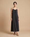 LunaFlow Backless Maxi | Dark Grey
