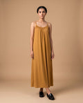 LunaFlow Backless Maxi | Mustard