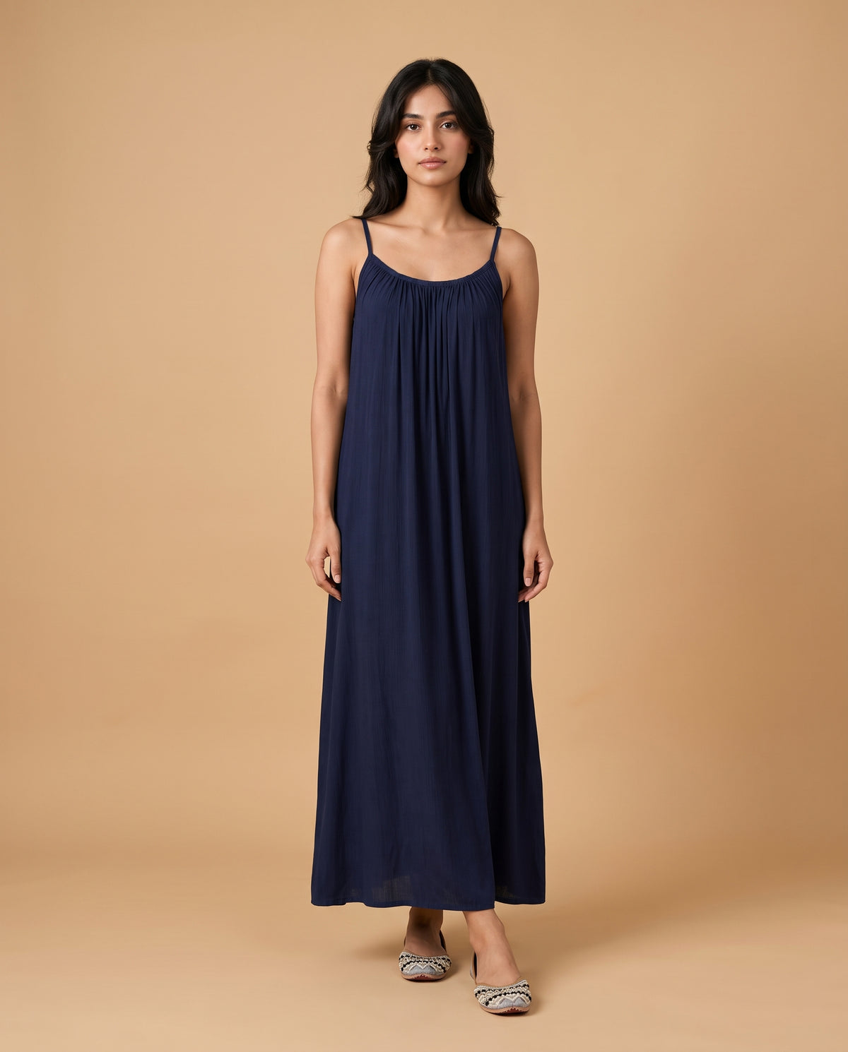 LunaFlow Backless Maxi | Navy Blue