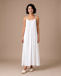 LunaFlow Backless Maxi | Pearl White