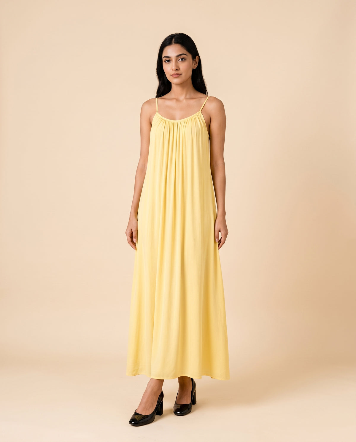 LunaFlow Backless Maxi | Yellow